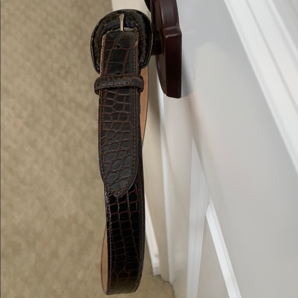 Ladies M 34” Dark Brown Genuine Alligator Belt